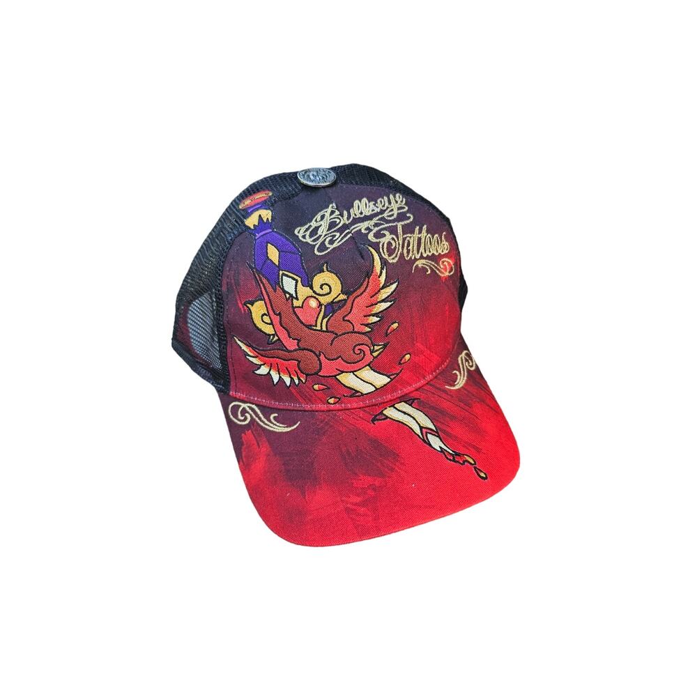 NWT Bullseye‎ Tatoos bird and sword embroidered adjustable Trucker hat